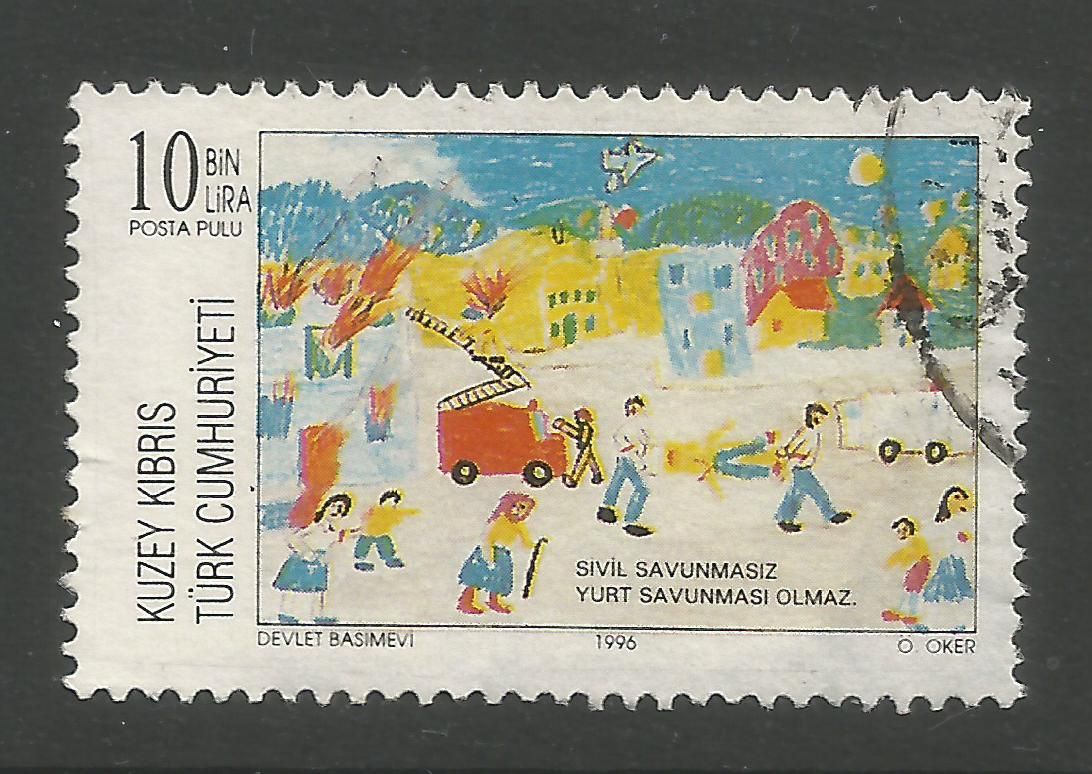 North Cyprus Stamps SG 432 1996 10,000 TL - USED (L725)