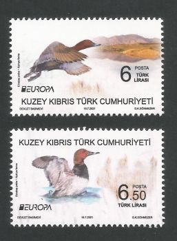 North Cyprus Stamps SG 2021 (a) Europa Endangered National Wildlife Birds  - MINT