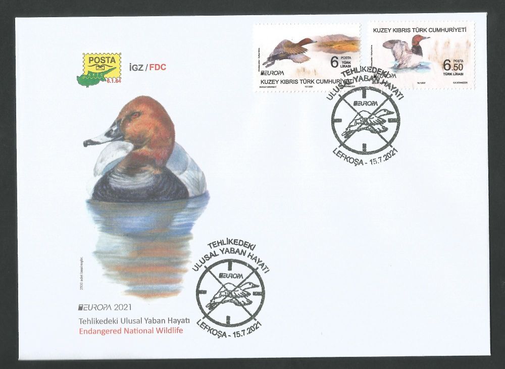 North Cyprus Stamps SG 2021 (a) Europa Endangered National Wildlife Birds  