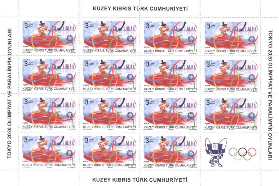 North Cyprus SG 2021 Olympic and Paralympic Games Tokyo 2020 Full Sheet 3L