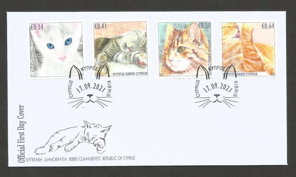 Cyprus Stamps SG 2021 (J) Cats - Official FDC