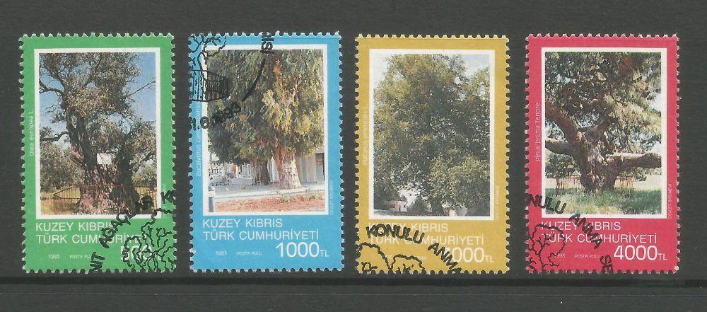 North Cyprus Stamps SG 354-57 1993 Trees - USED (L803)