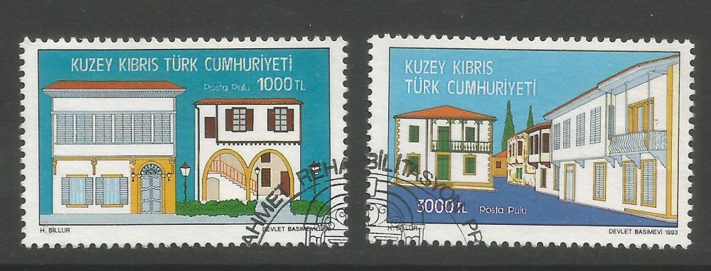 North Cyprus Stamps SG 358-59 1993 Houses- USED (L786)