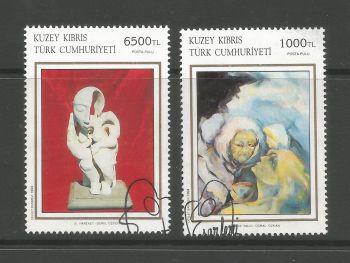 North Cyprus Stamps SG 369-70 1994 Art 12th Series - USED (L792)