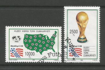 North Cyprus Stamps SG 374-75 1994 World Cup - USED (L797)
