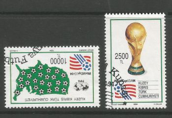 North Cyprus Stamps SG 374-75 1994 World Cup - USED (L798)