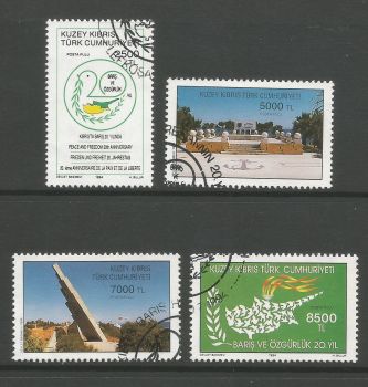 North Cyprus Stamps SG 376-79 1994 20th Landings - USED (L799)