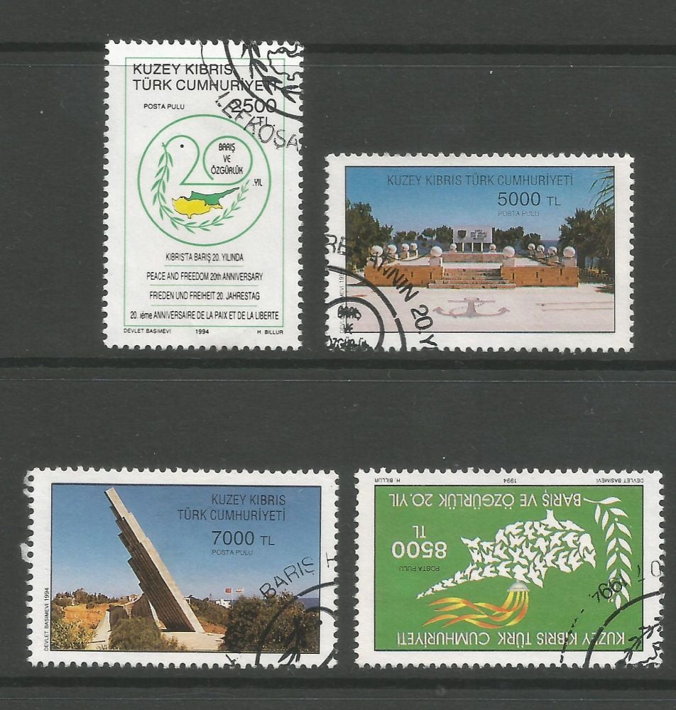 North Cyprus Stamps SG 376-79 1994 20th Landings - USED (L802)