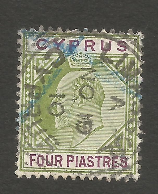 Cyprus Stamps SG 066 1905 Four Piastres - USED (L815)
