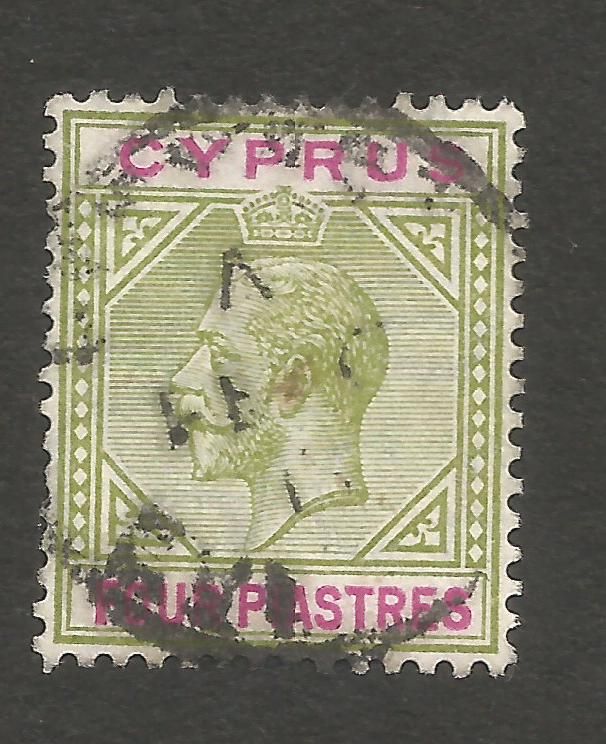 Cyprus Stamps SG 079 1912 Four Piastres - USED (L816))