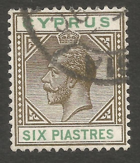 Cyprus Stamps SG 080 1912 Six Piastres - USED (L817)