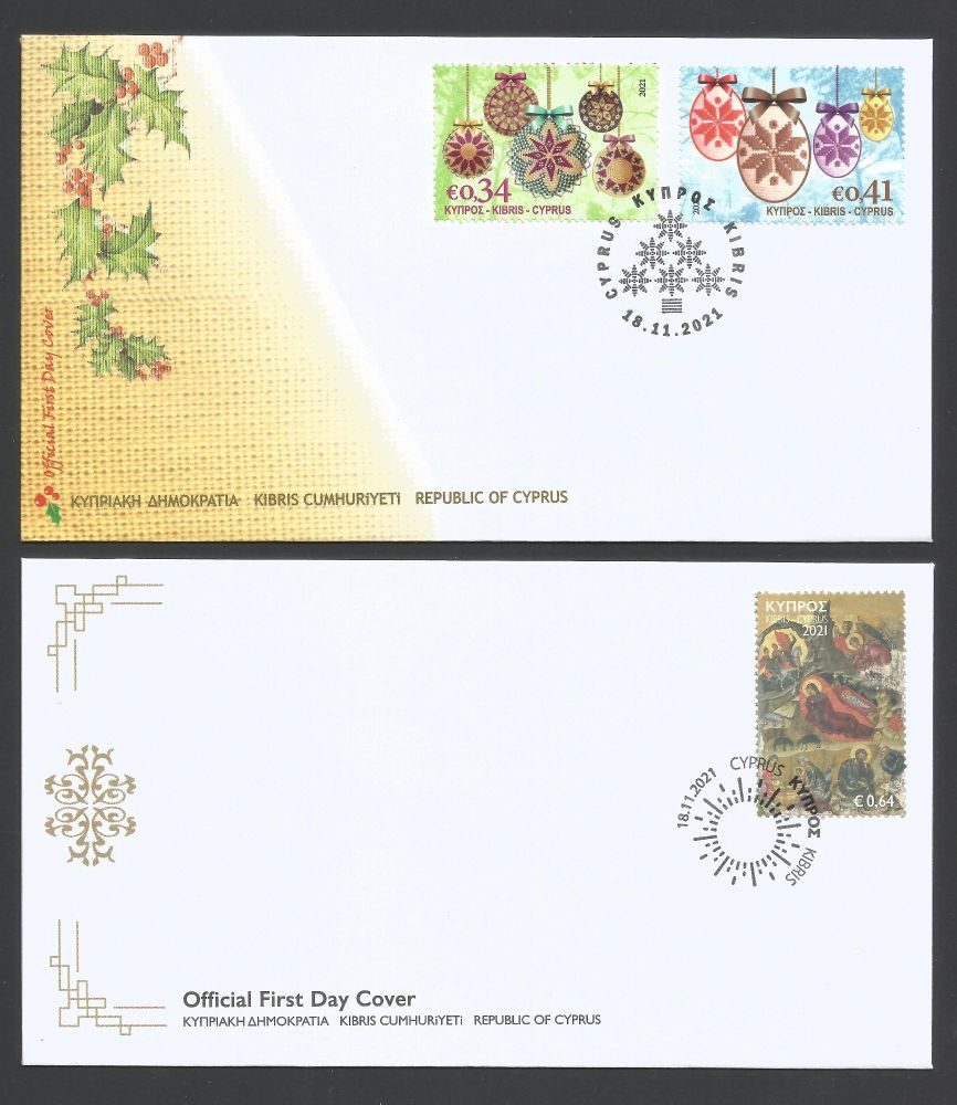 Cyprus Stamps SG 2021 (K) Christmas Cypriot Folk Art and the Nativity of Christ - Official FDC