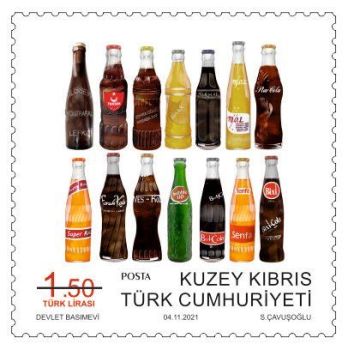 Turkish Cyprus stamps Old Local Soft Drinks 1.50