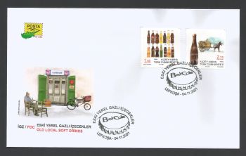 North Cyprus Stamps SG 2021 (d)  Old Local Soft Drinks - Official FDC