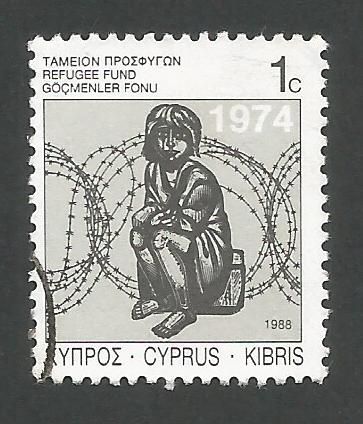 Cyprus Stamps 1988 Refugee Fund Tax SG 729 - USED (K654)