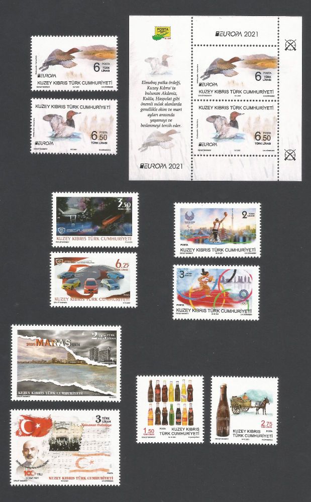 North Cyprus Stamps 2021 Complete Year Set - MINT