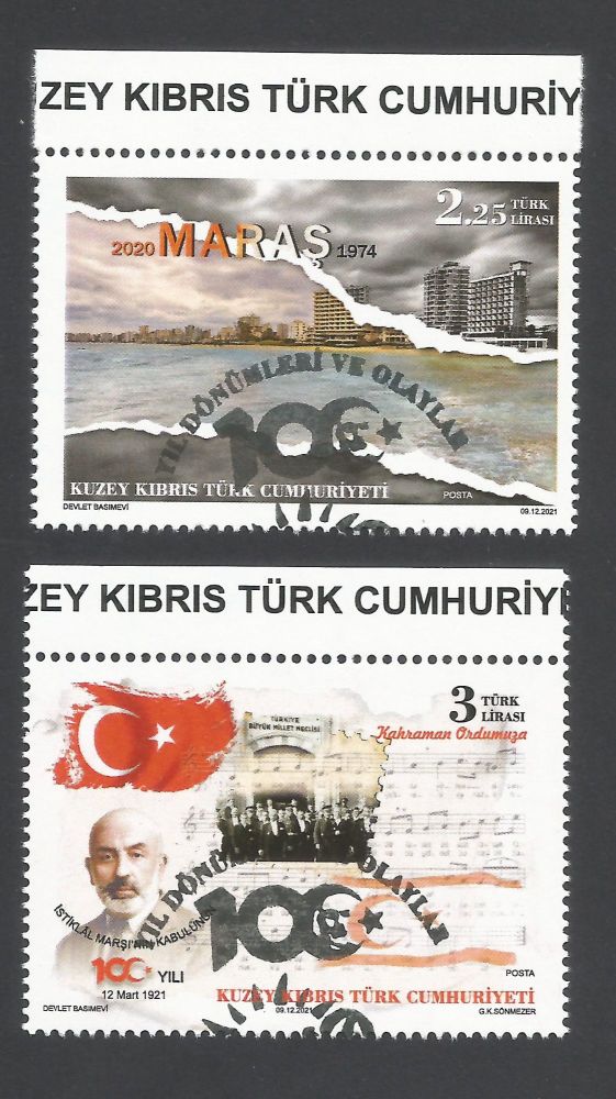 North Cyprus Stamps SG 0871-72 2021 Anniversaries and Events - CTO USED (P898)