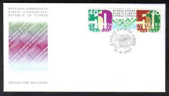Cyprus Stamps SG 1135-36 2007 50 Years of Social Insurance - Official FDC