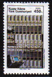 North Cyprus Stamps SG 261 1989 450TL Modern Telephone Exchange - MINT