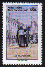 North Cyprus Stamps SG 262 1989 650TL Steam Turbine - MINT
