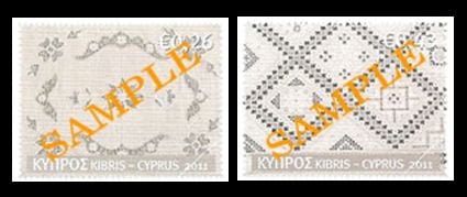 Cyprus Embroidery - 2 stamp issues March 2011