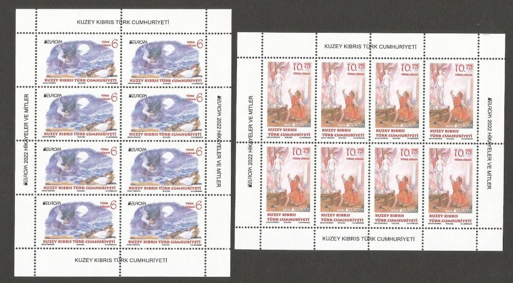 North Cyprus Stamps SG 2022 (a) EUROPA Stories and Myths - Full Sheets MINT
