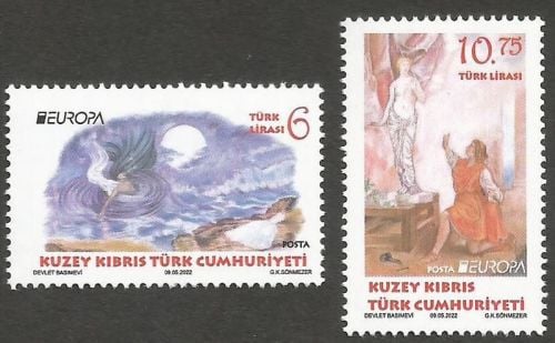 North Cyprus Stamps SG 2022 EUROPA Stories and Myths. Issue Date 9 May 2022