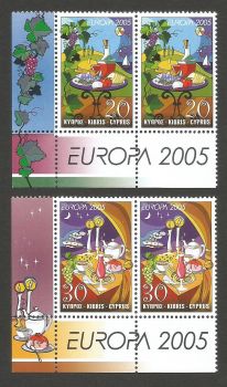 Cyprus Stamps SG 1096-97 2005 Europa Gastronomy - Pair MINT (m417)