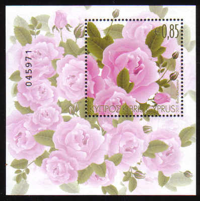 Cyprus Stamps SG 1244 MS 2011 Aromatic Flowers Roses Mini Sheet - MINT