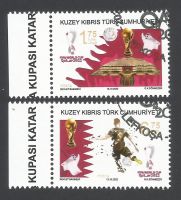 North Cyprus Stamps SG 0877-78 2022 FIFA Football World Cup Qatar - CTO USED (m567)