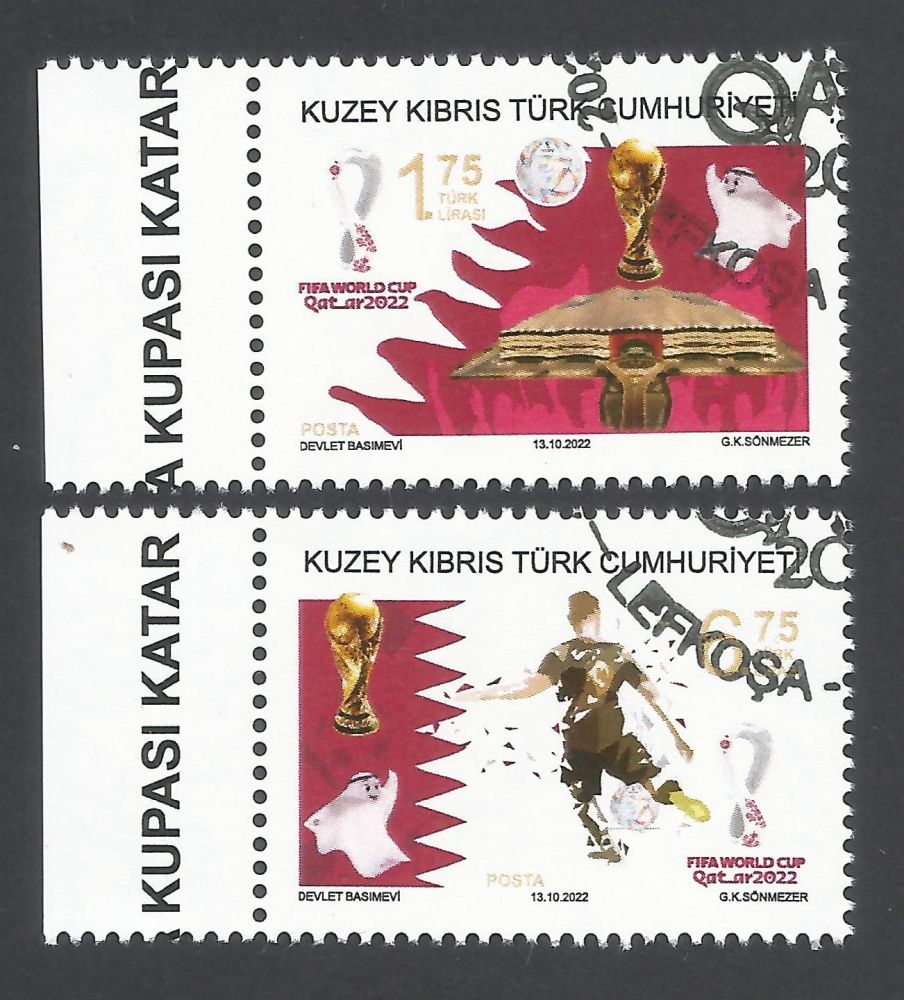 North Cyprus Stamps SG 2022 (c) FIFA Football World Cup Qatar - CTO USED (m567)