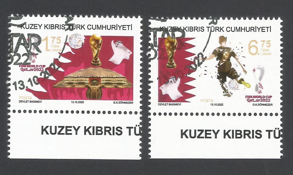 North Cyprus Stamps SG 2022 (c) FIFA Football World Cup Qatar - CTO USED (m
