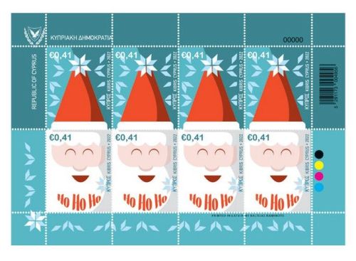 Cyprus Stamps Christmas 2022 41c Full Sheet sample