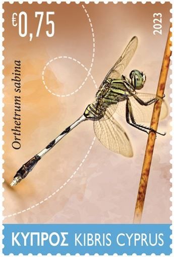 Cyprus Stamps 2023 Dragonflies , Orthetrum sabina - Sample Image1