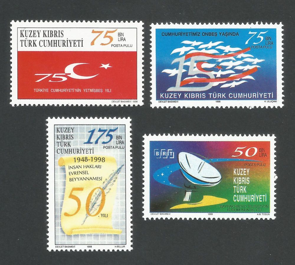 North Cyprus Stamps SG 481-84 1998 Anniversaries and Events - MINT