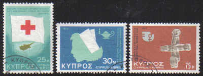 Cyprus Stamps SG 446-48 1975 Anniversaries and Events - USED (d253)