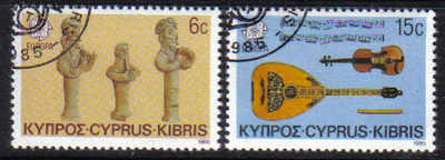 Cyprus Stamps SG 663-64 1985 Europa Music year - CTO USED (d283)