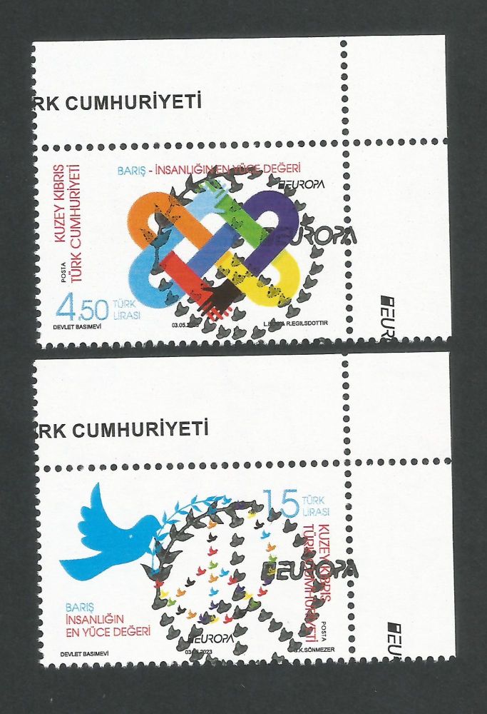 North Cyprus Stamps SG 2023 (b) Europa Peace The Highest Value of Humanity - CTO USED (m880)