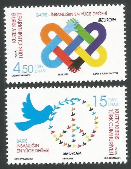 North Cyprus 2023 EUROPA MINT set of 2 stamps different values