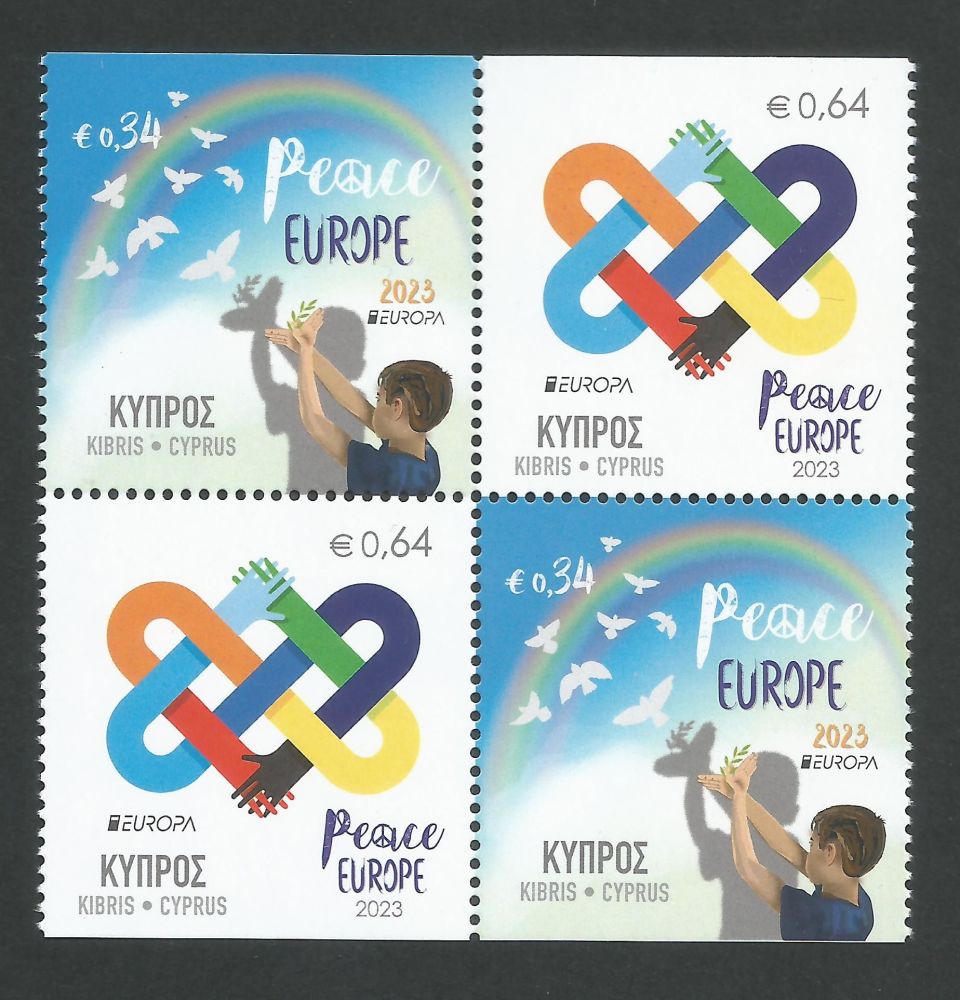 Cyprus Stamps SG 2023 (d) EUROPA - PEACE The Highest Value of Humanity - Bo