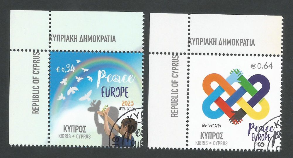Cyprus Stamps SG 2023 (d) EUROPA - PEACE The Highest Value of Humanity - CTO USED (b901)