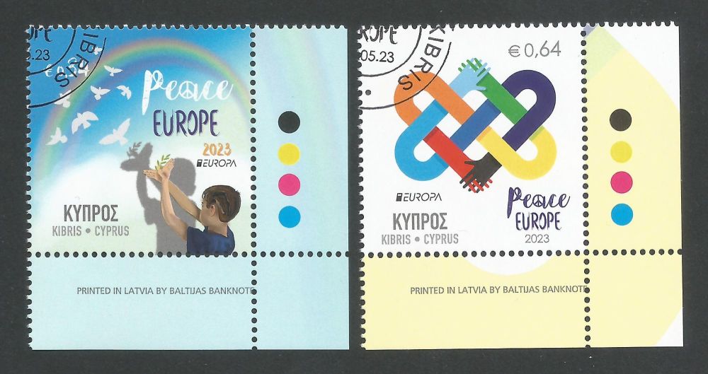 Cyprus Stamps SG 2023 (d) EUROPA - PEACE The Highest Value of Humanity - CTO USED (b908)