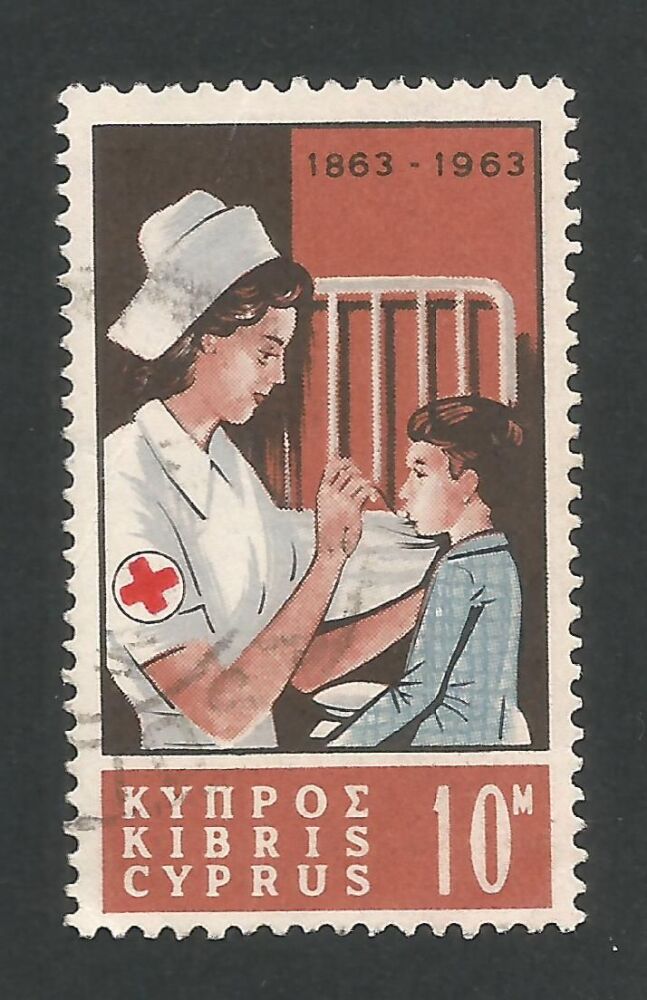 Cyprus Stamps SG 232 10 Mils 1963 Red Cross - USED (n246)