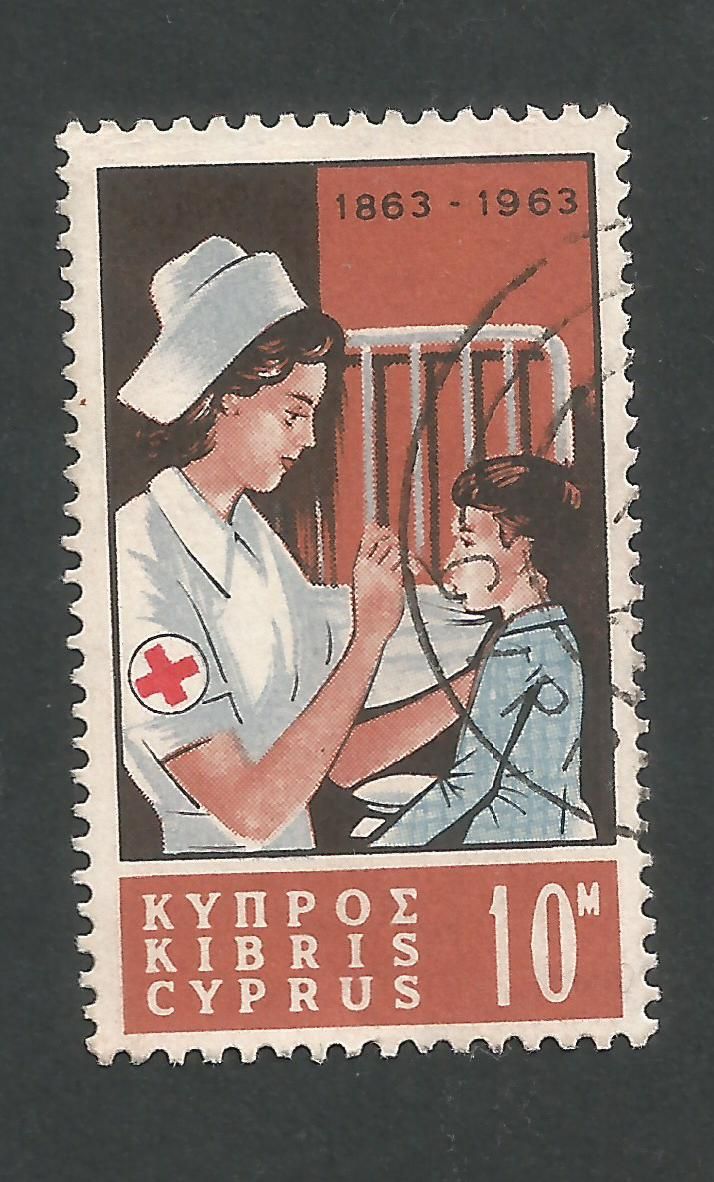 Cyprus Stamps SG 232 10 Mils 1963 Red Cross - USED (n248)