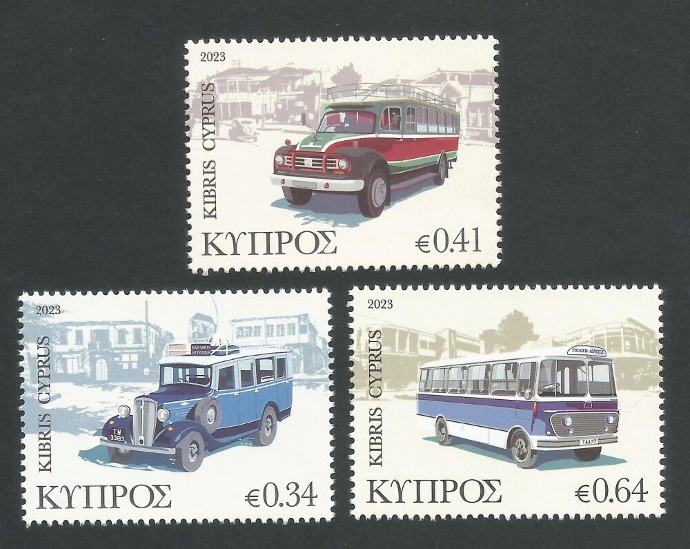 Cyprus Stamps SG 2023 (f) Old Buses of Cyprus - MINT