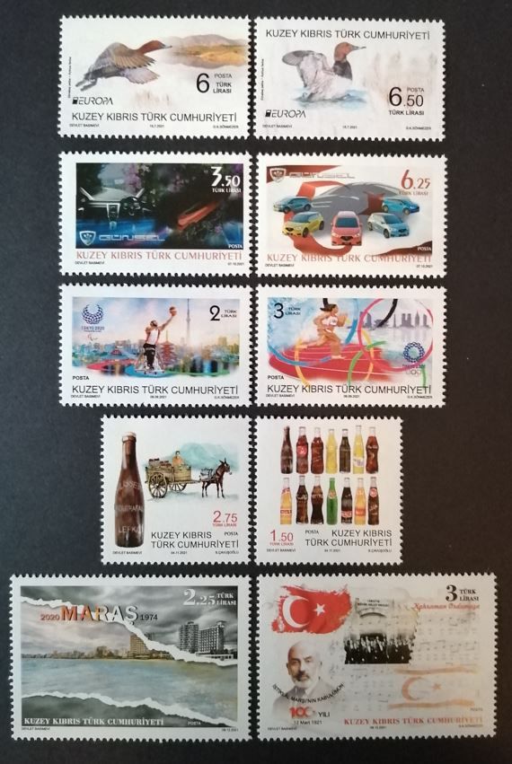 North Cyprus Stamps 2021 Complete Year Set (B) - MINT