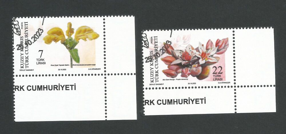 North Cyprus Stamps SG 2023 (d) Cyprus Endemic Plants - CTO USED (n270)