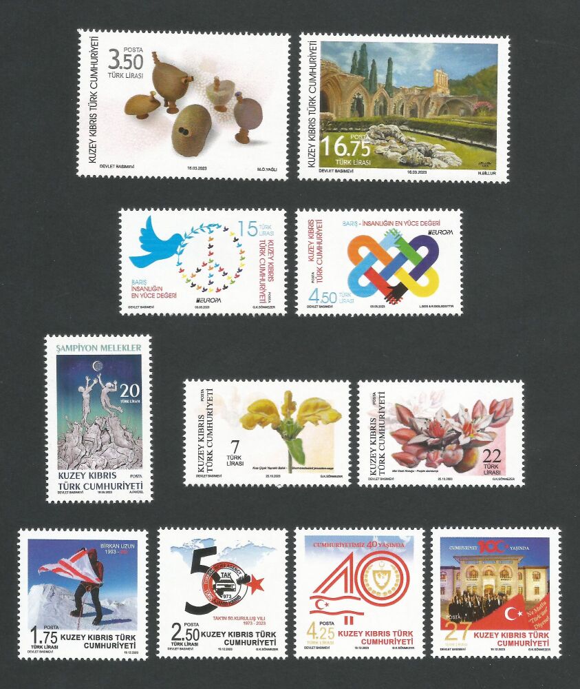 North Cyprus Stamps 2023 Complete Year Set - MINT
