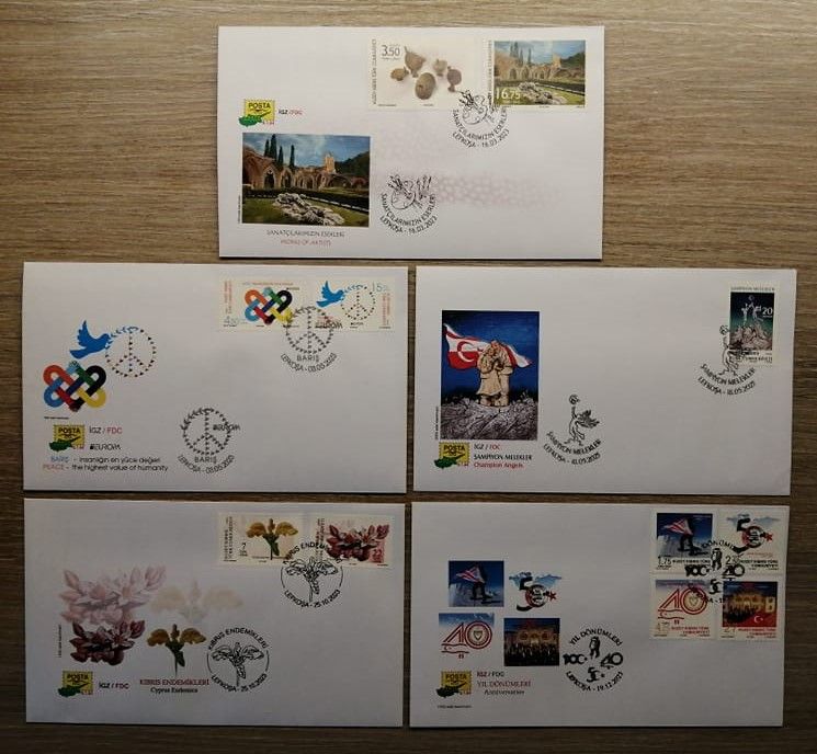 North Cyprus Stamps 2023 Complete Year Set - Official FDC