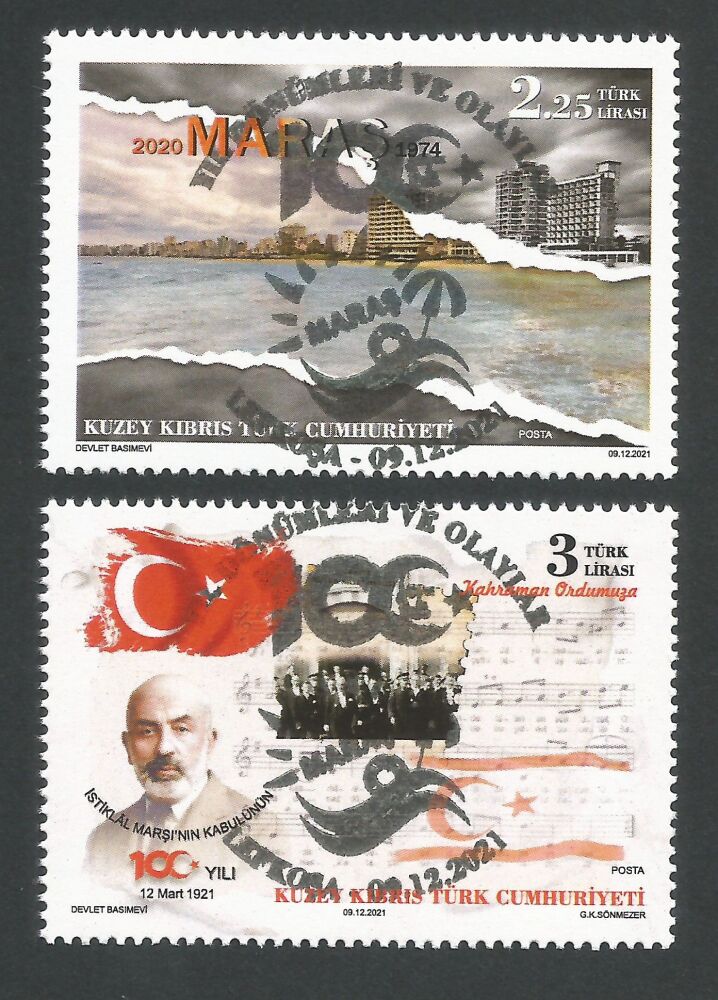 North Cyprus Stamps SG 0871-72 2021 Anniversaries and Events - CTO USED (n347)